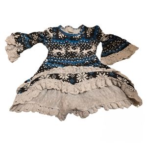 Teal + Black toddler dress